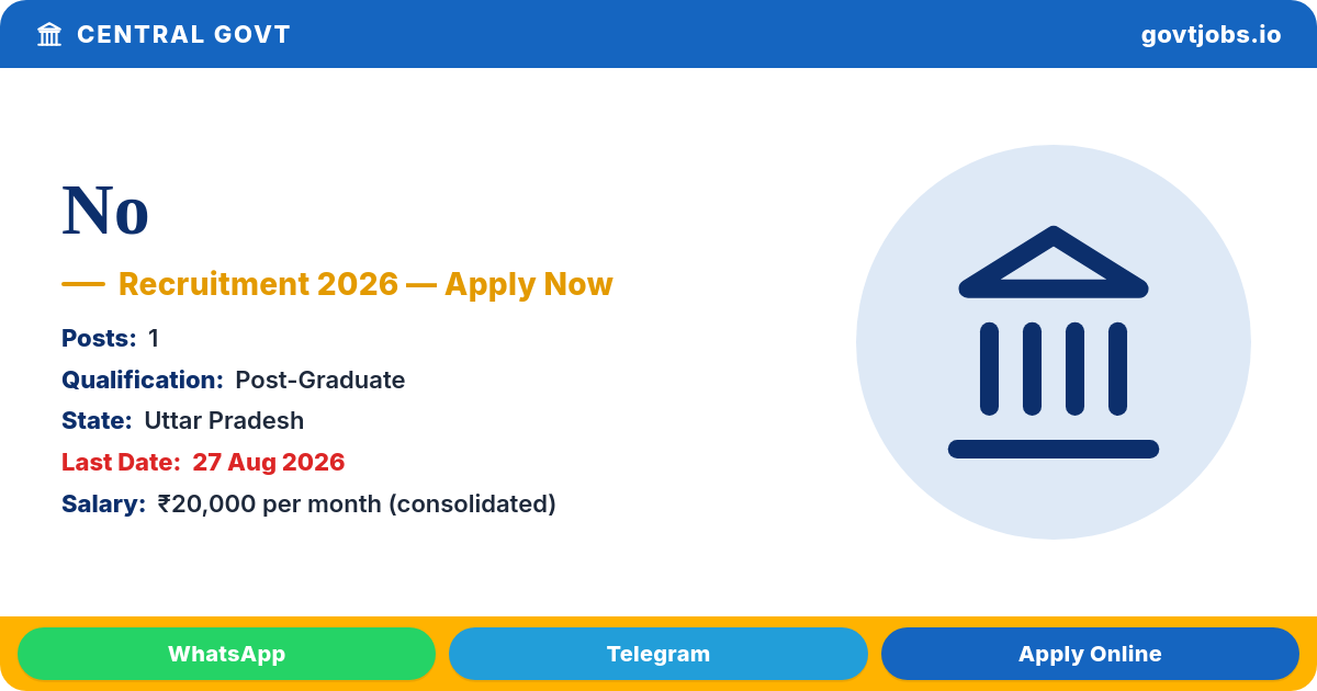 BHU Field Investigator Recruitment 2026 — 1 Post, Apply Offline by 27 Aug (Uttar Pradesh)