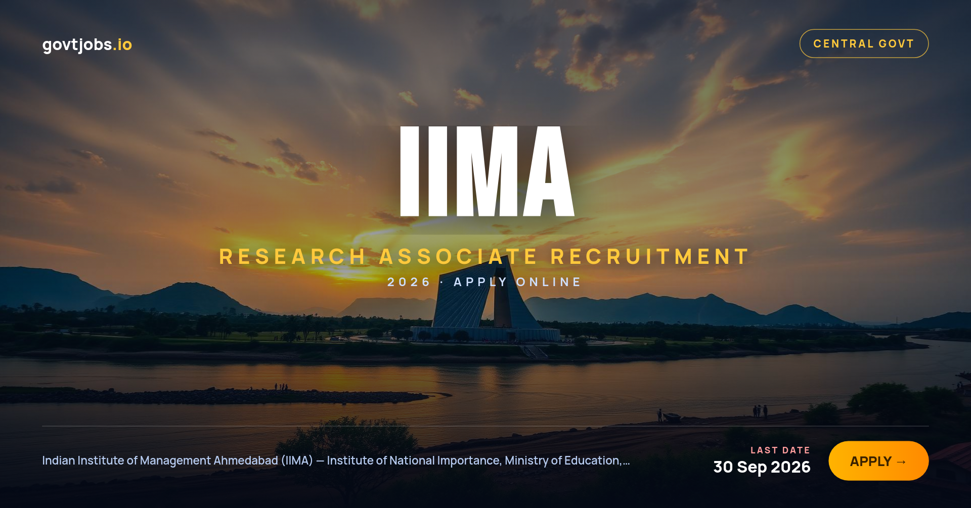 IIMA Research Associate Recruitment 2026