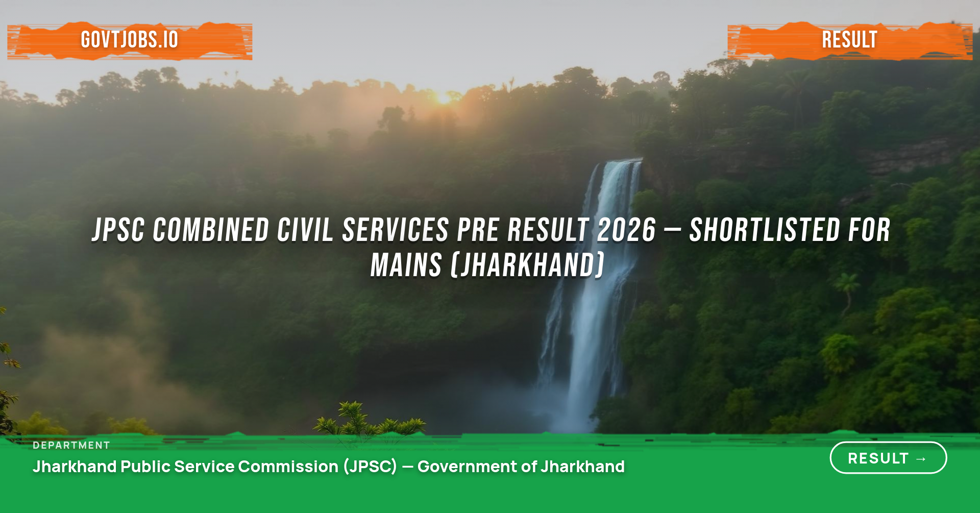 JPSC Combined Civil Services Pre Result 2026 — Shortlisted for Mains (Jharkhand)