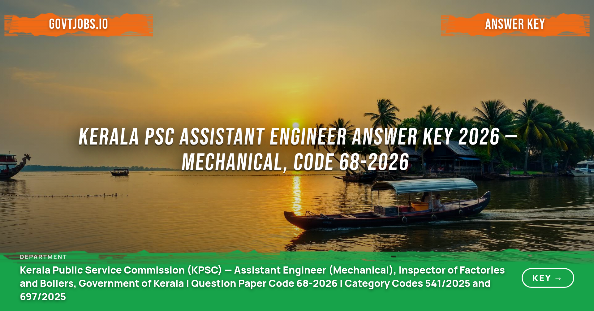 Kerala PSC Assistant Engineer Answer Key 2026 — Mechanical, Code 68-2026