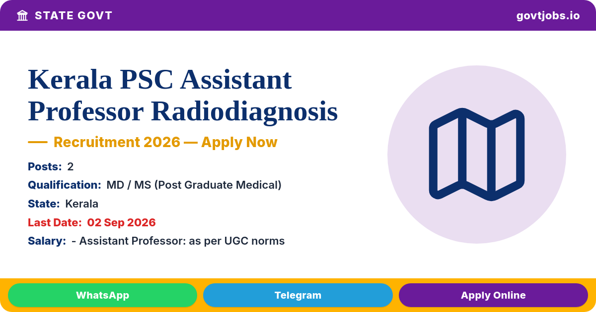 Kerala PSC Assistant Professor Radiodiagnosis 2026