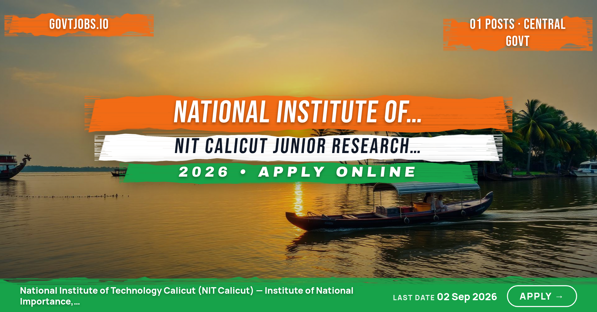 NIT Calicut Junior Research Fellow/Project Associate I Recruitment 2026 (Chemical Engineering/Biotechnology)